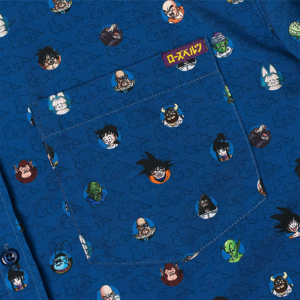 RSVLTS Saiyan Saga KUNUFLEX Short Sleeve Shirt in Blue — detail 6