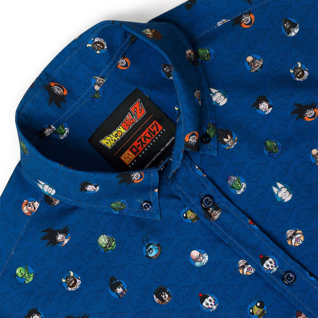 RSVLTS Saiyan Saga KUNUFLEX Short Sleeve Shirt in Blue — detail 9