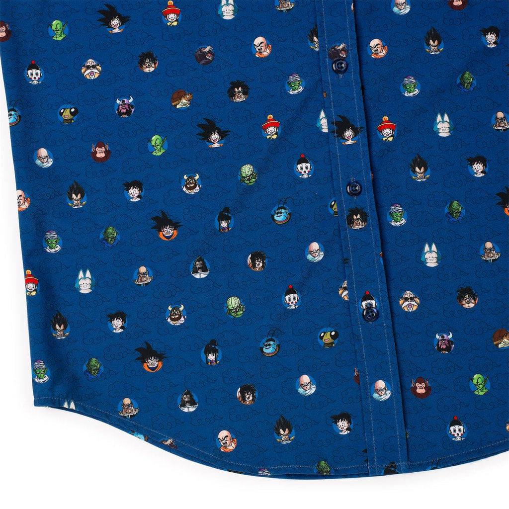 RSVLTS Saiyan Saga KUNUFLEX Short Sleeve Shirt in Blue — detail 10