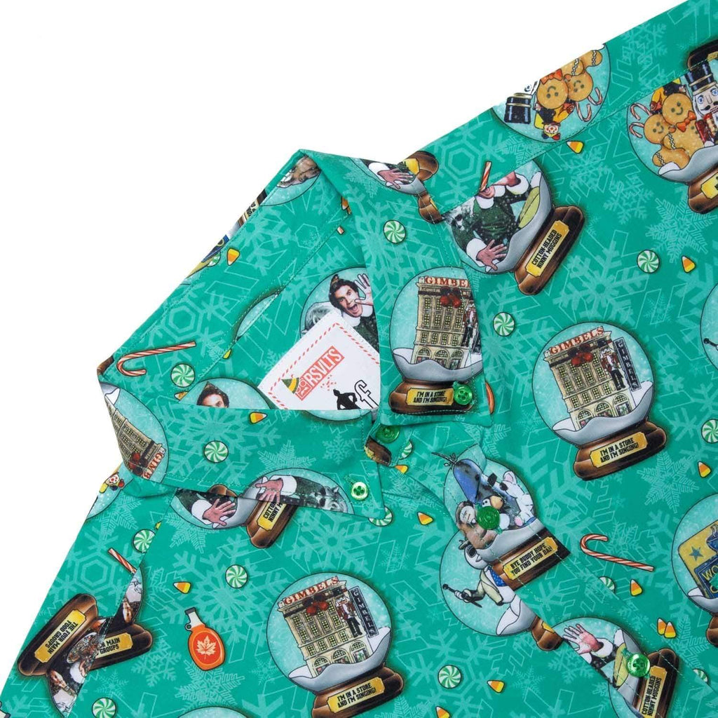 RSVLTS Son of a Nutcracker KUNUFLEX Short Sleeve Shirt in Green — detail 6