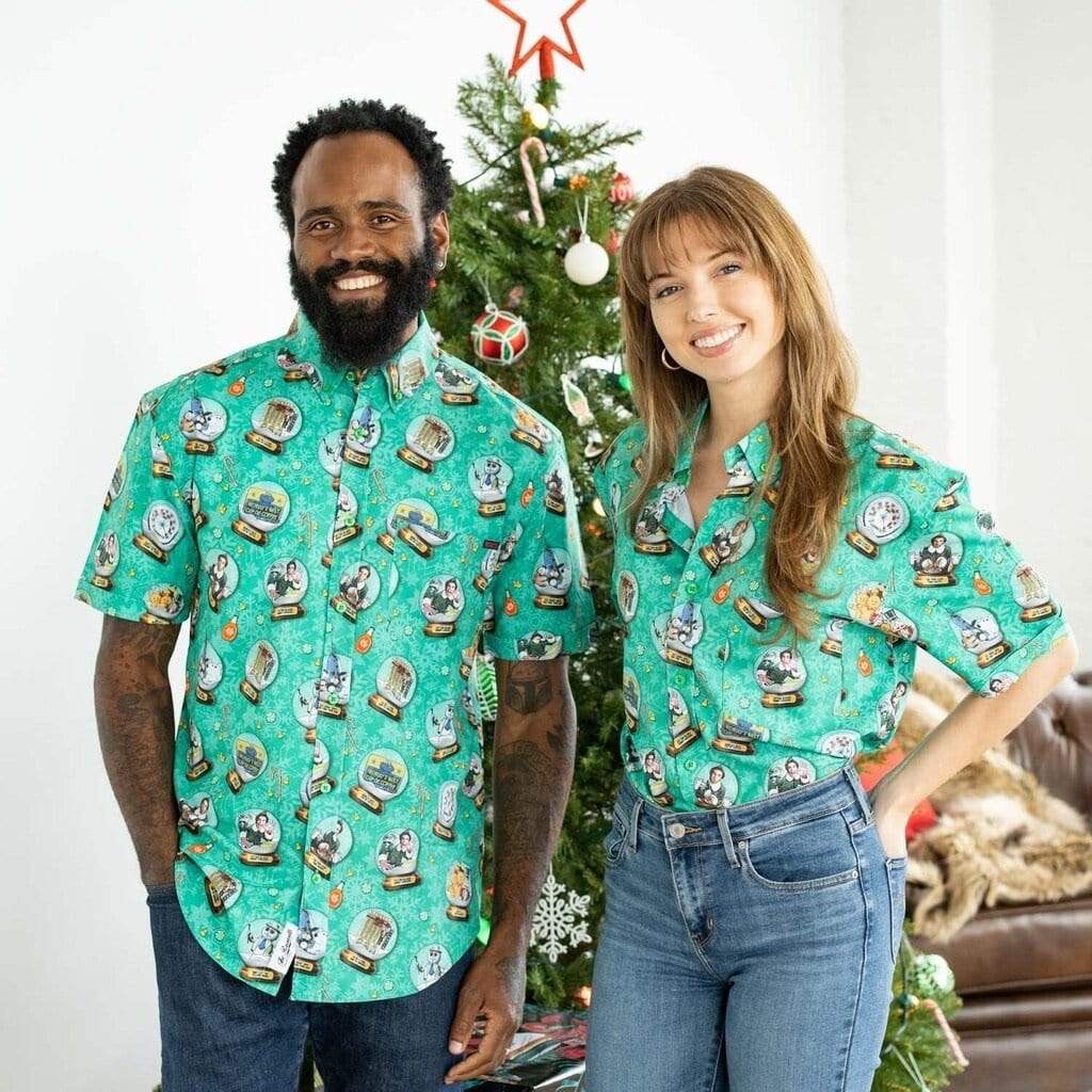 RSVLTS Son of a Nutcracker KUNUFLEX Short Sleeve Shirt in Green — detail 3