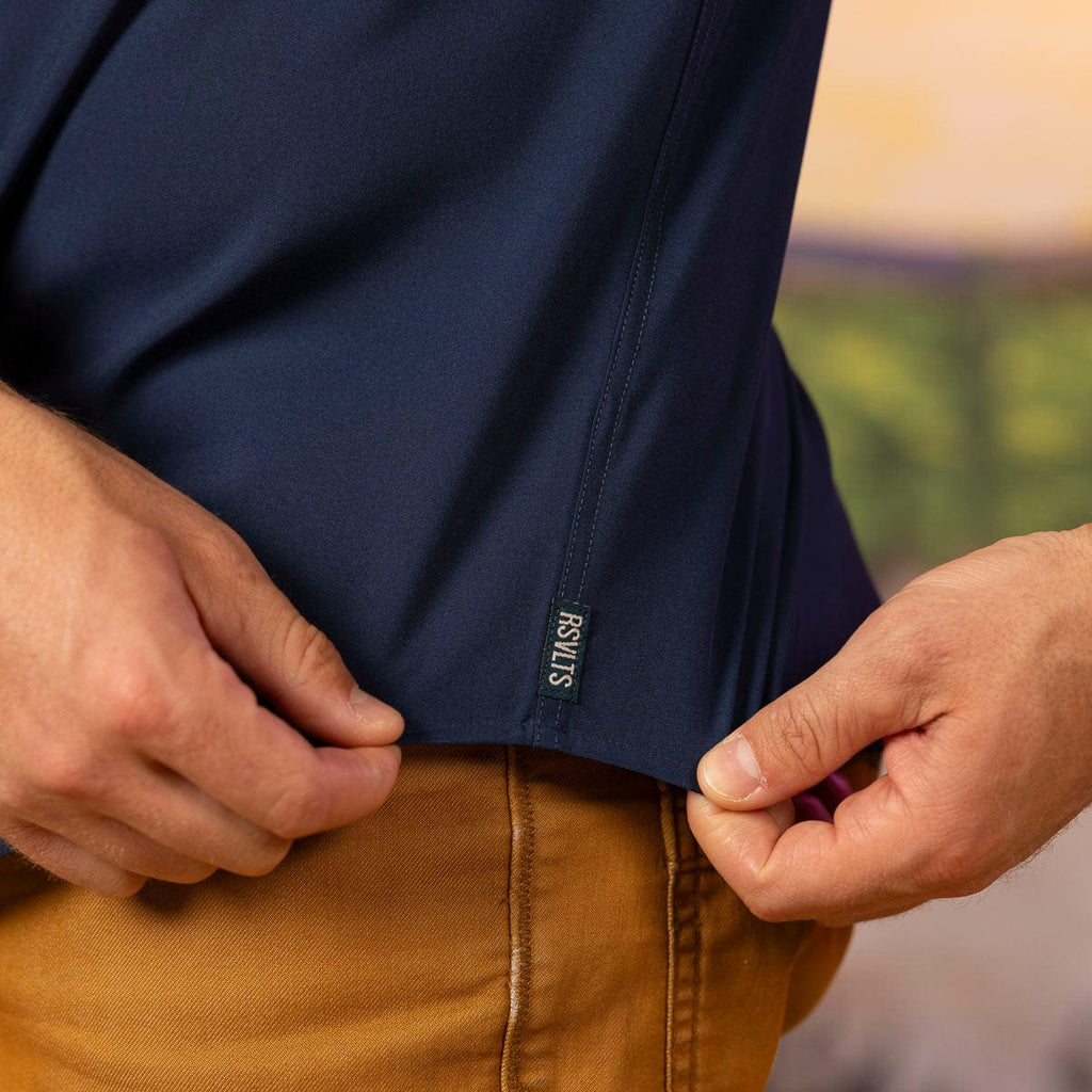 RSVLTS Call of the Wild Roper Short Sleeve Shirt in Blue — detail 7