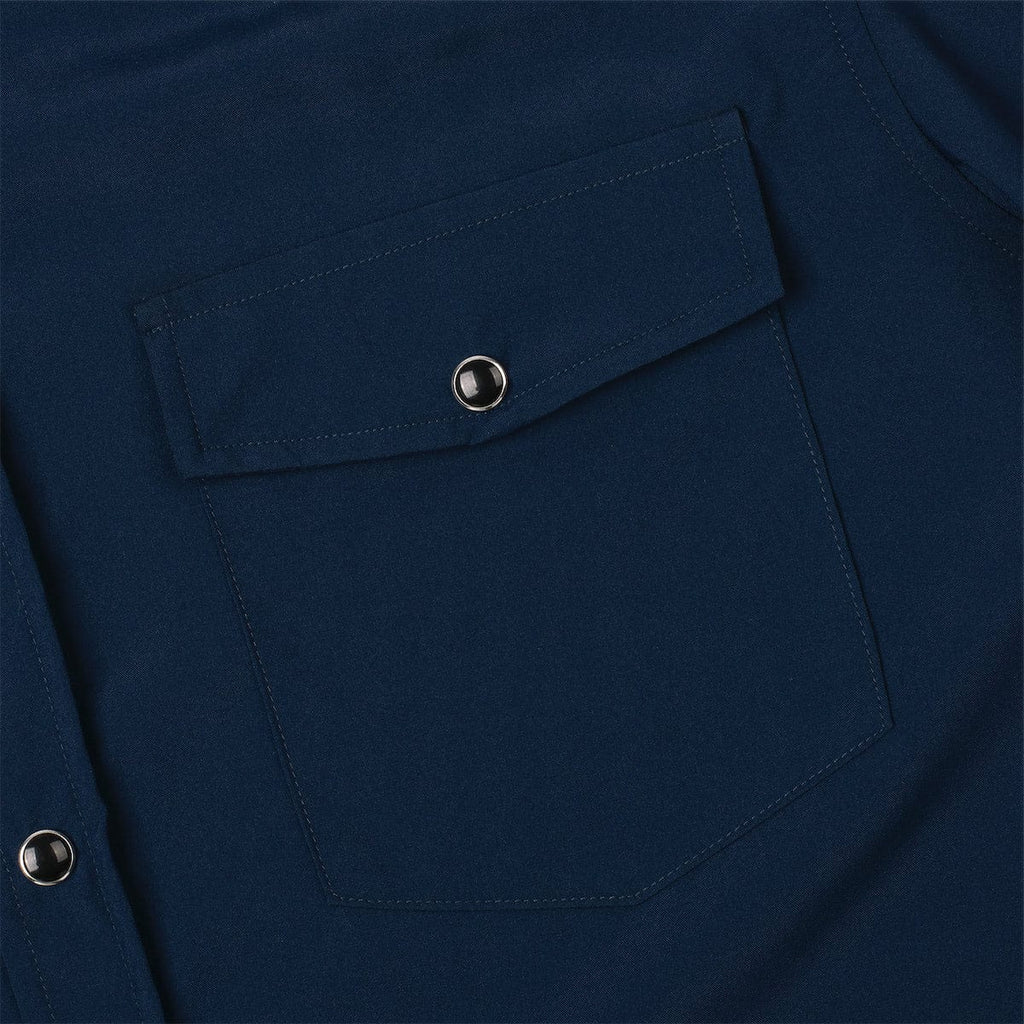 RSVLTS Call of the Wild Roper Short Sleeve Shirt in Blue — detail 9