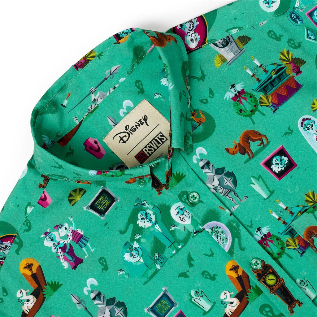 RSVLTS After-Life of the Party KUNUFLEX Short Sleeve Shirt in Green — detail 6