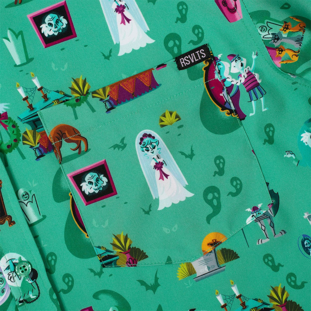 RSVLTS After-Life of the Party KUNUFLEX Short Sleeve Shirt in Green — detail 8