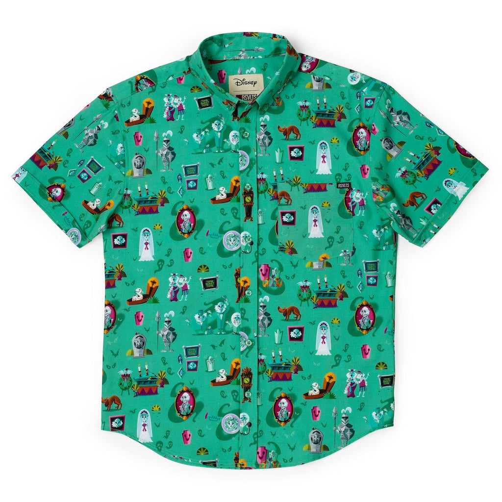 RSVLTS After-Life of the Party KUNUFLEX Short Sleeve Shirt in Green — detail 5
