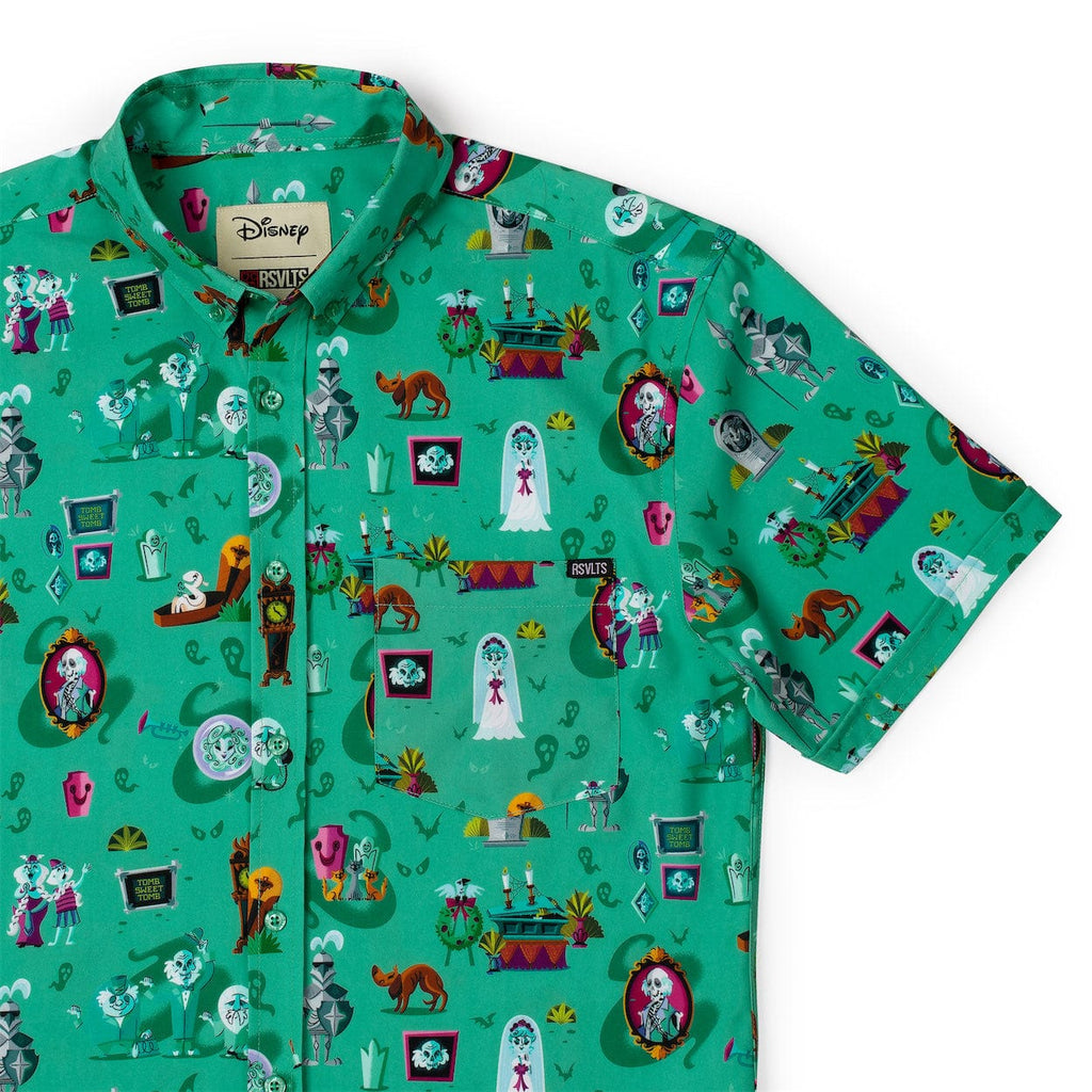 RSVLTS After-Life of the Party KUNUFLEX Short Sleeve Shirt in Green — detail 3