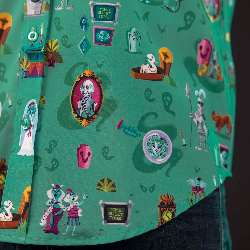RSVLTS After-Life of the Party KUNUFLEX Short Sleeve Shirt in Green — detail 7