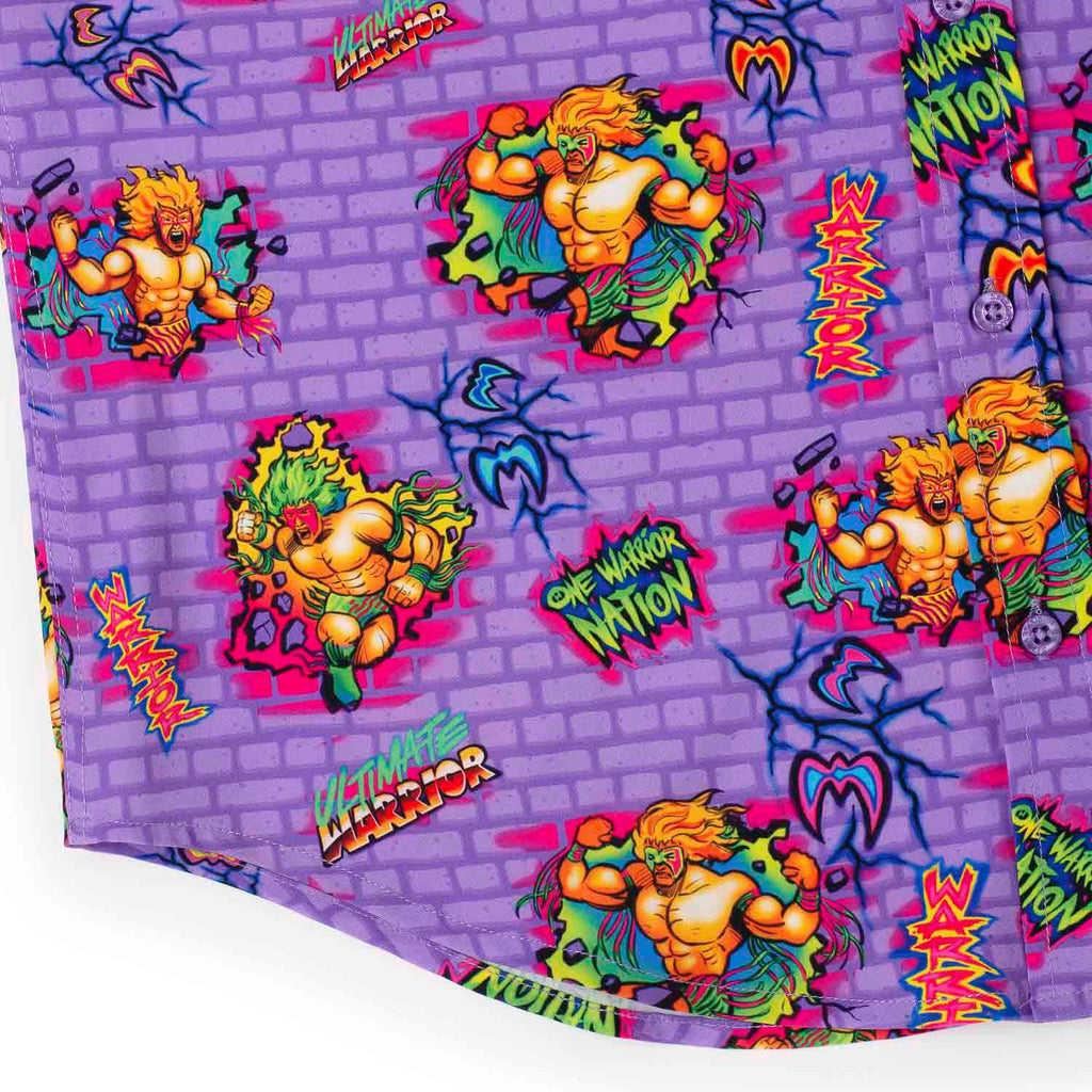 RSVLTS One Warrior Nation KUNUFLEX Short Sleeve Shirt in Purple — detail 7
