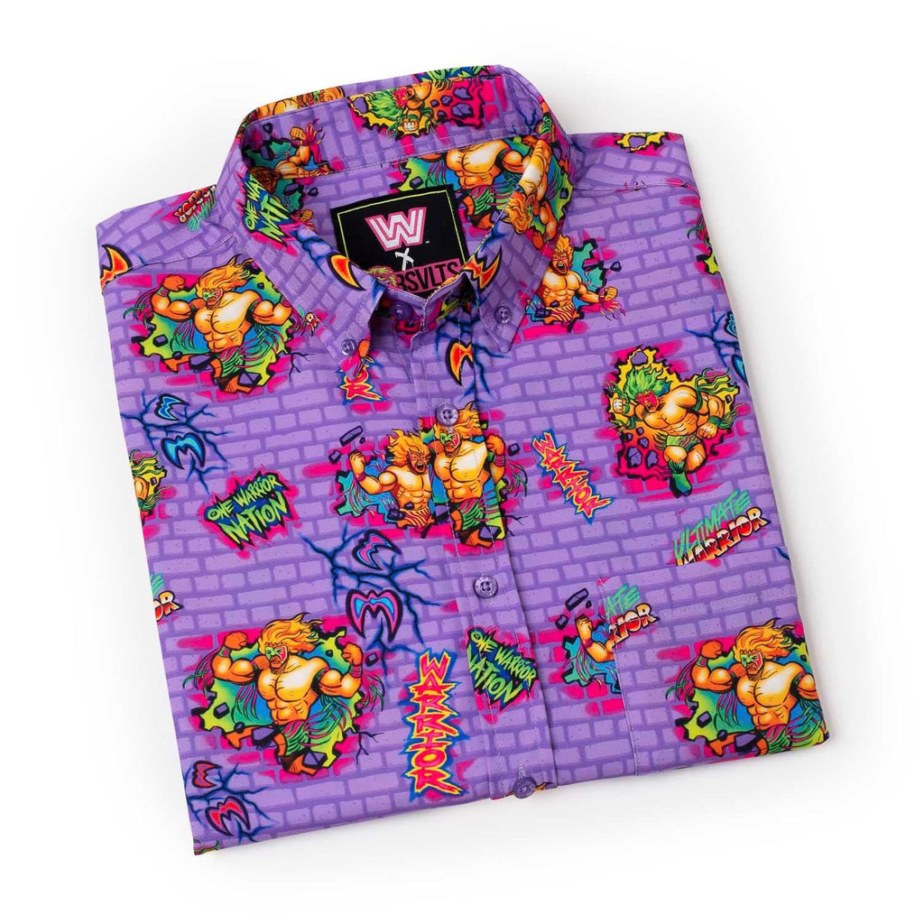 RSVLTS One Warrior Nation KUNUFLEX Short Sleeve Shirt in Purple — detail 10