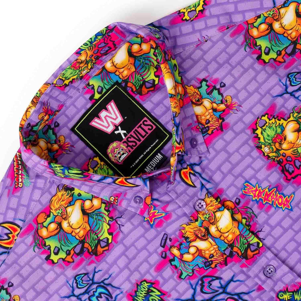 RSVLTS One Warrior Nation KUNUFLEX Short Sleeve Shirt in Purple — detail 8
