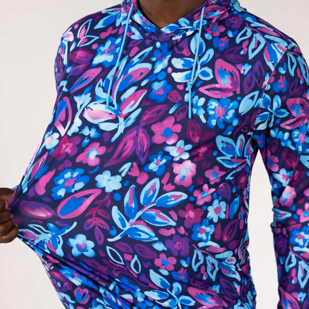 RSVLTS Tropiglow Performance Hoodie in Purple — detail 6