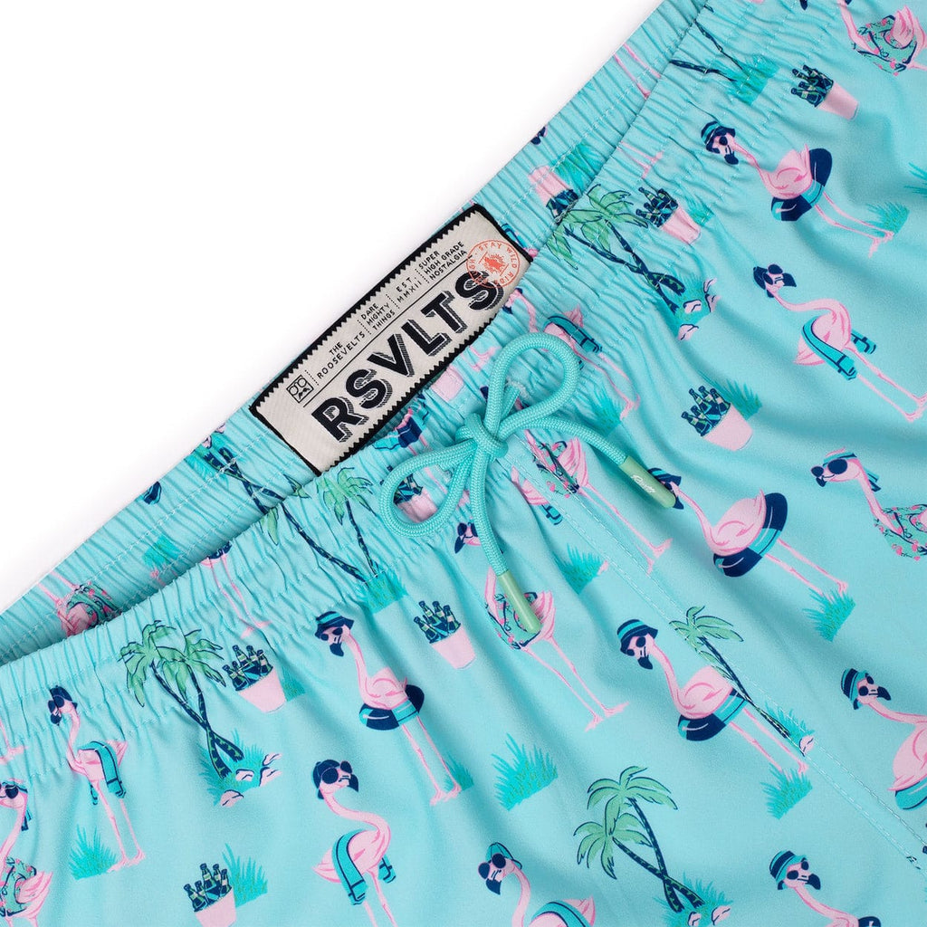 RSVLTS Life’s a Beak Hybrid Shorts in Blue — detail 4
