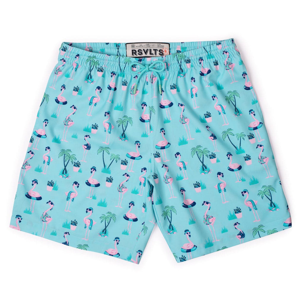 RSVLTS Life’s a Beak Hybrid Shorts in Blue — detail 3
