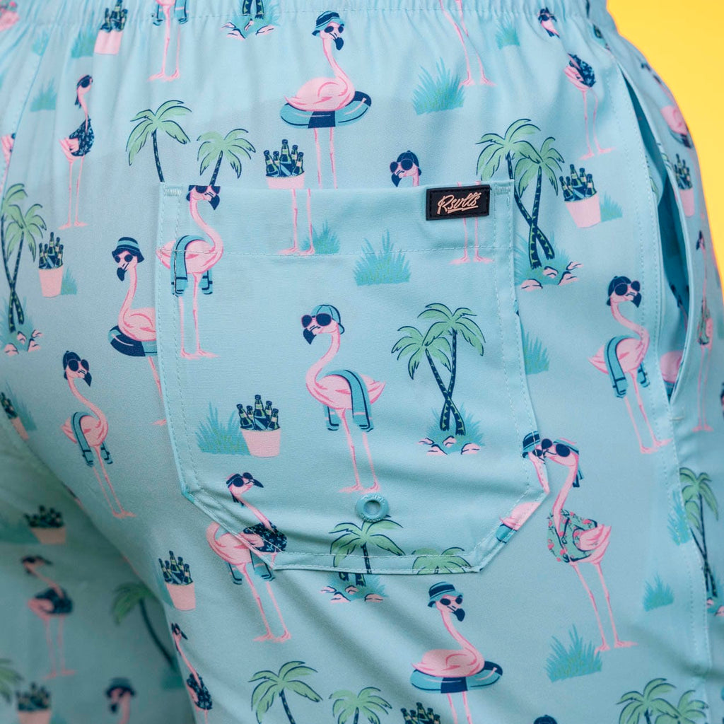 RSVLTS Life’s a Beak Hybrid Shorts in Blue — detail 5