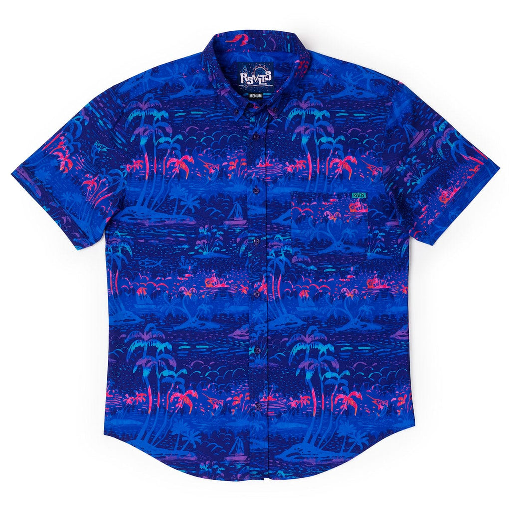 RSVLTS UV Vibin’ KUNUFLEX Short Sleeve Shirt in Blue — detail 3