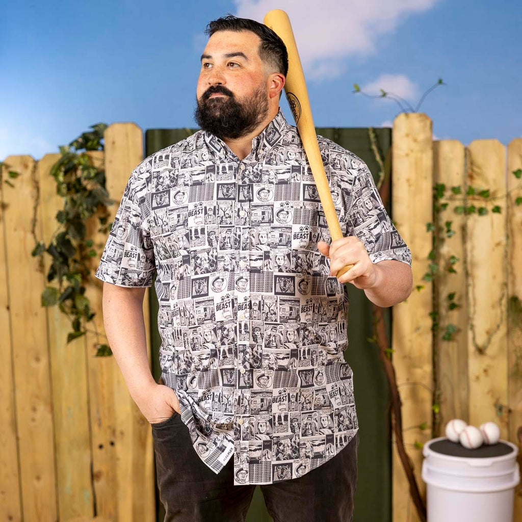 RSVLTS FOR-EV-ER KUNUFLEX Short Sleeve Shirt in Gray — detail 4