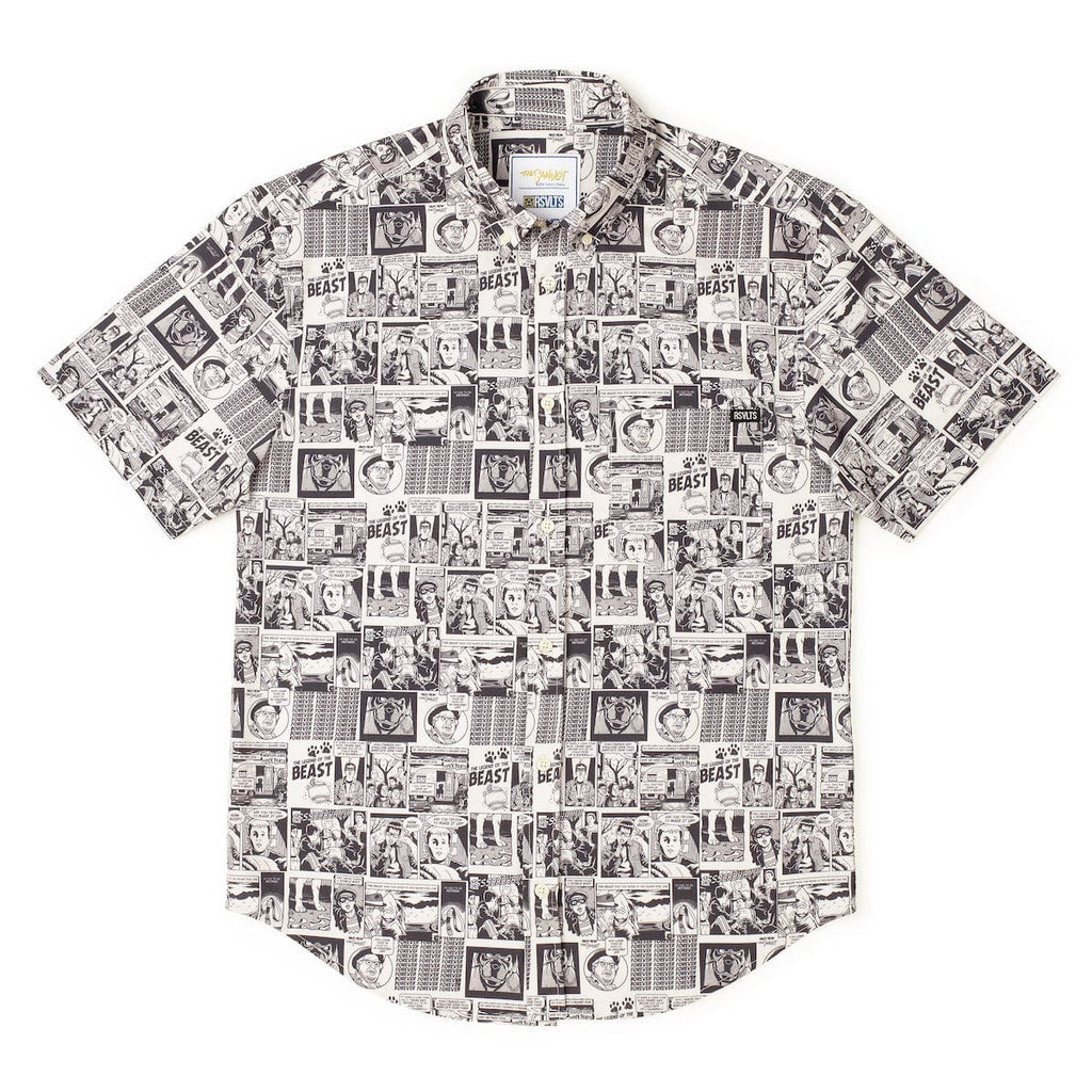 RSVLTS FOR-EV-ER KUNUFLEX Short Sleeve Shirt in Gray — detail 7