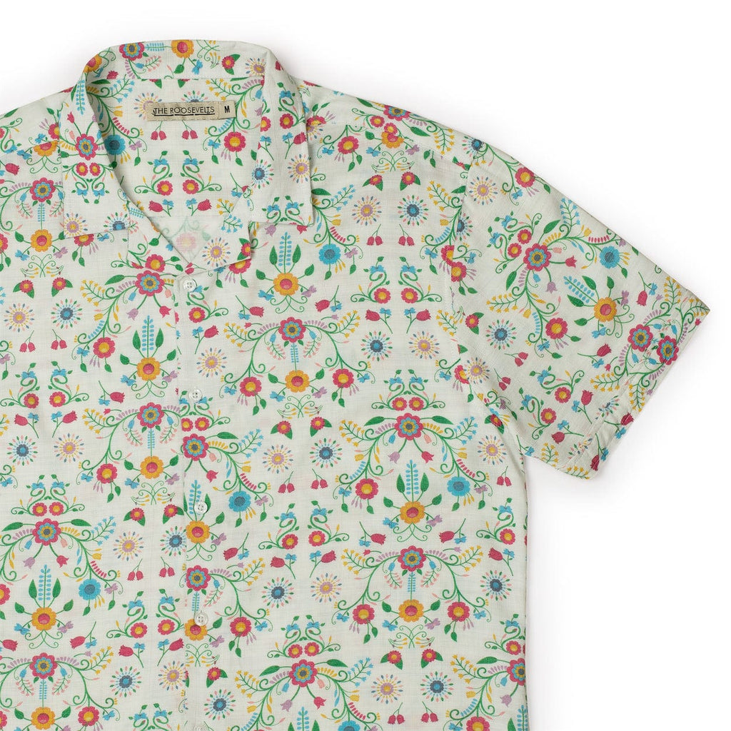RSVLTS Juanita KUNUFLEX Short Sleeve Shirt in White — detail 2