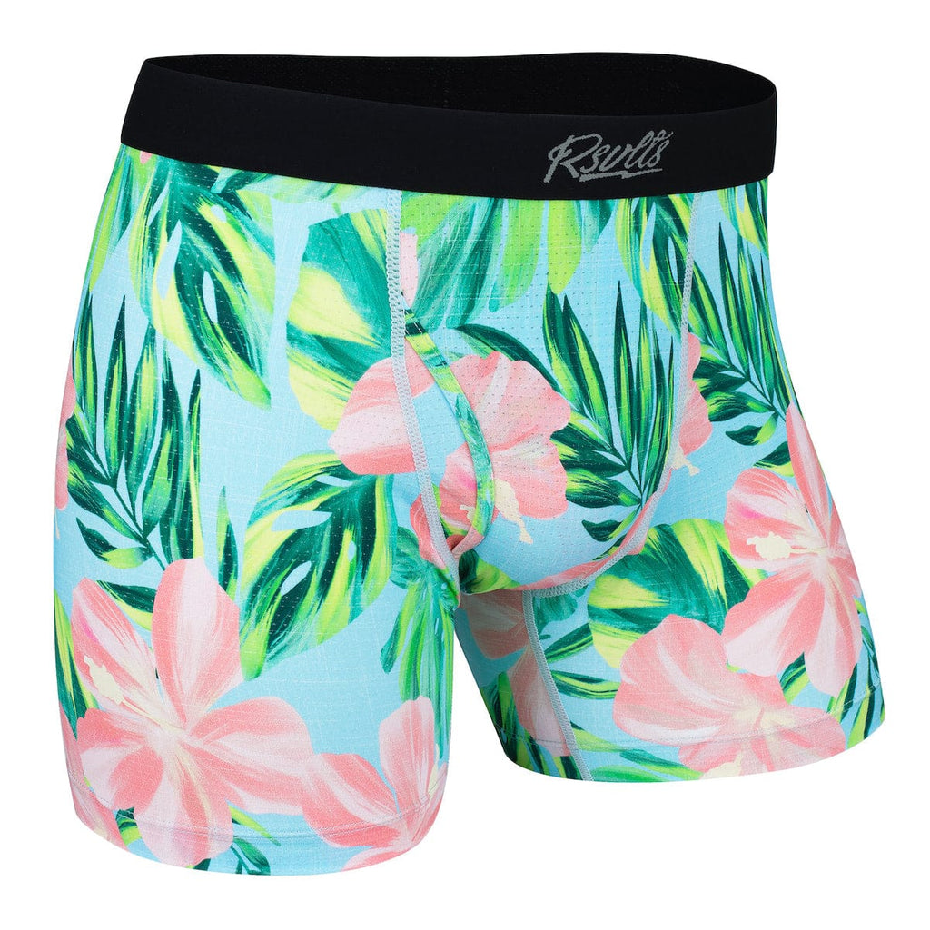 RSVLTS Island Time Single-Pack Boxer Briefs in Green — front view