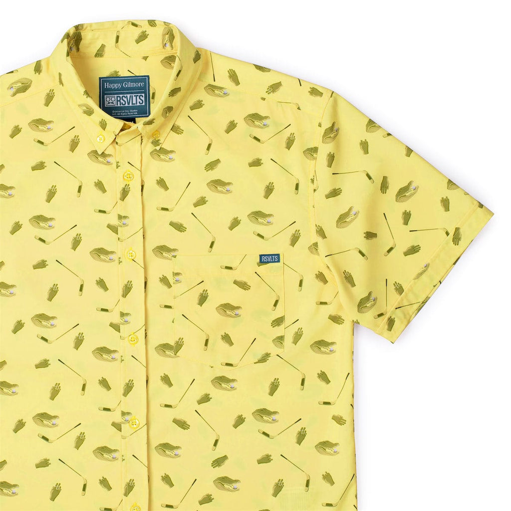 RSVLTS Play for Chubbs KUNUFLEX Short Sleeve Shirt in Yellow — front view