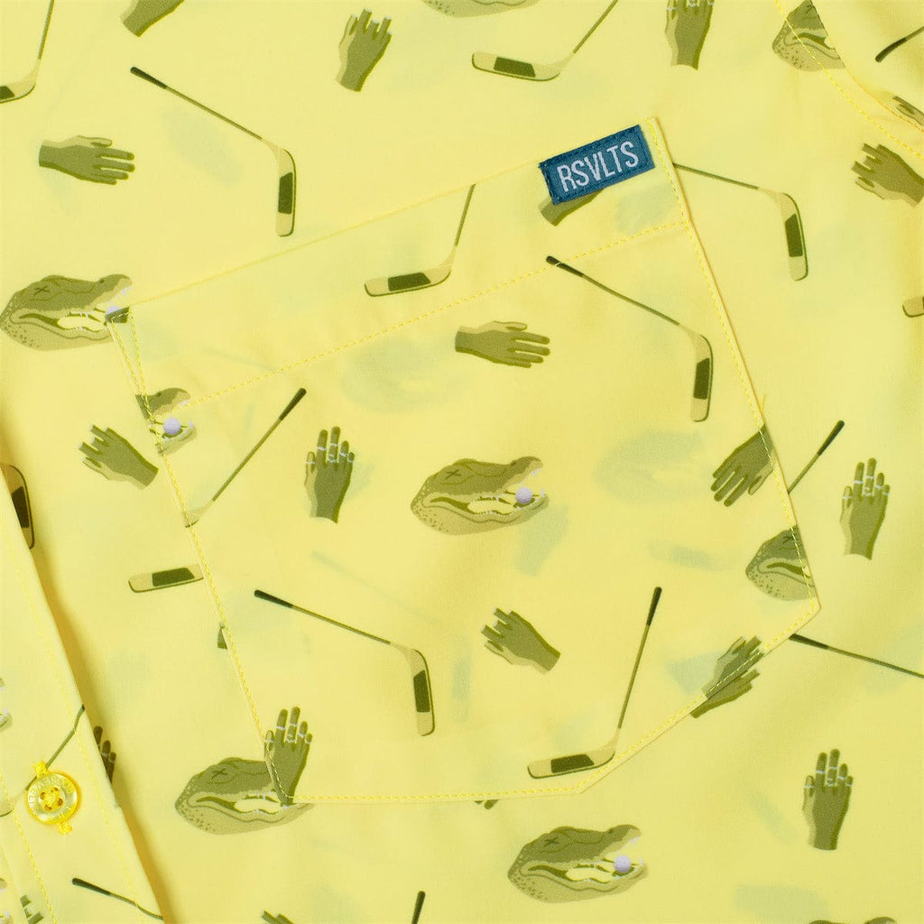 RSVLTS Play for Chubbs KUNUFLEX Short Sleeve Shirt in Yellow — detail 12