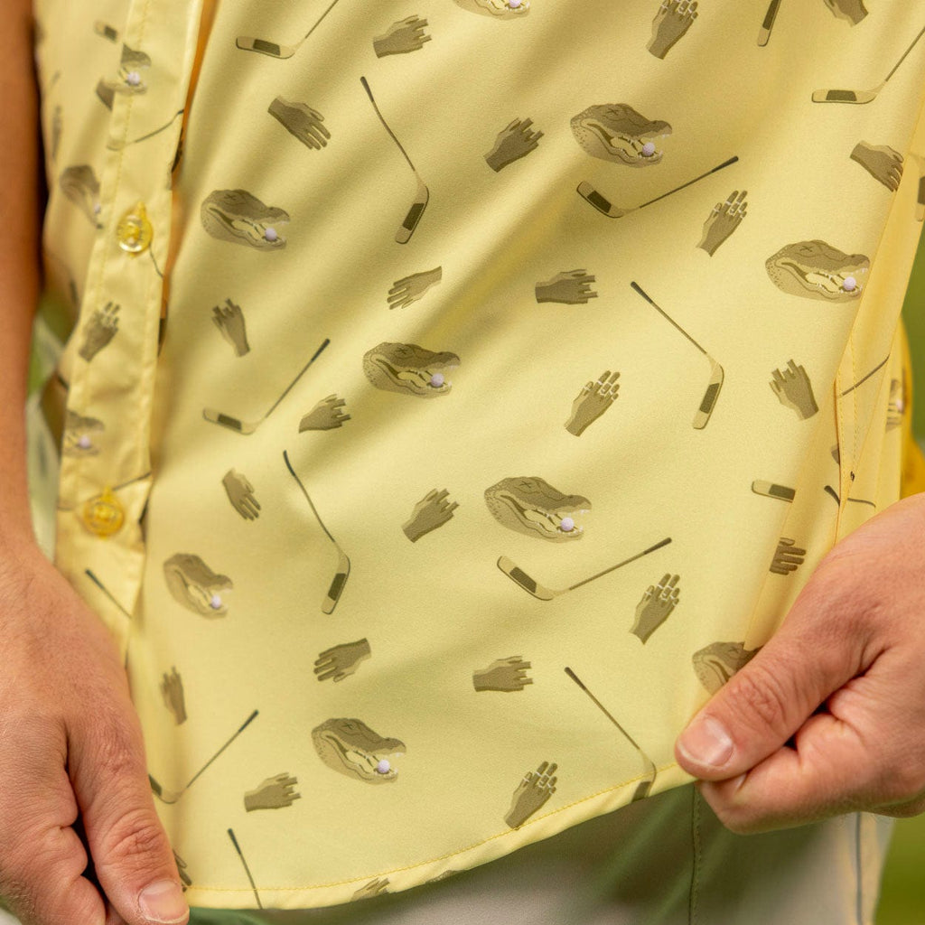 RSVLTS Play for Chubbs KUNUFLEX Short Sleeve Shirt in Yellow — detail 11