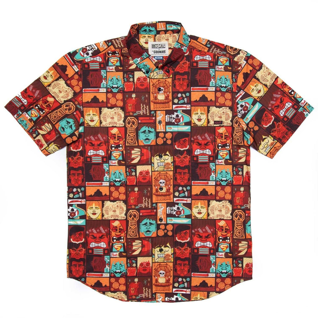 RSVLTS Tiki KUNUFLEX Short Sleeve Shirt in Orange — detail 4