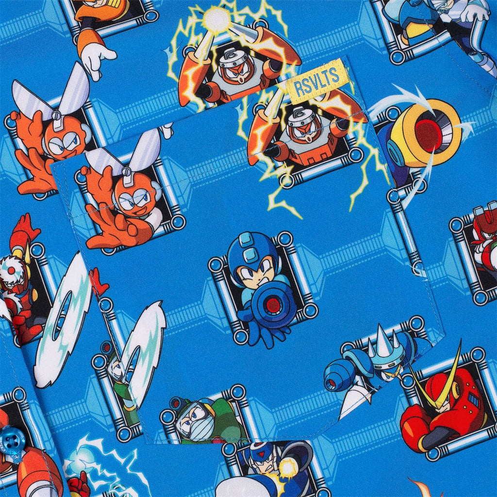 RSVLTS Choose Wily KUNUFLEX Short Sleeve Shirt in Blue — detail 6