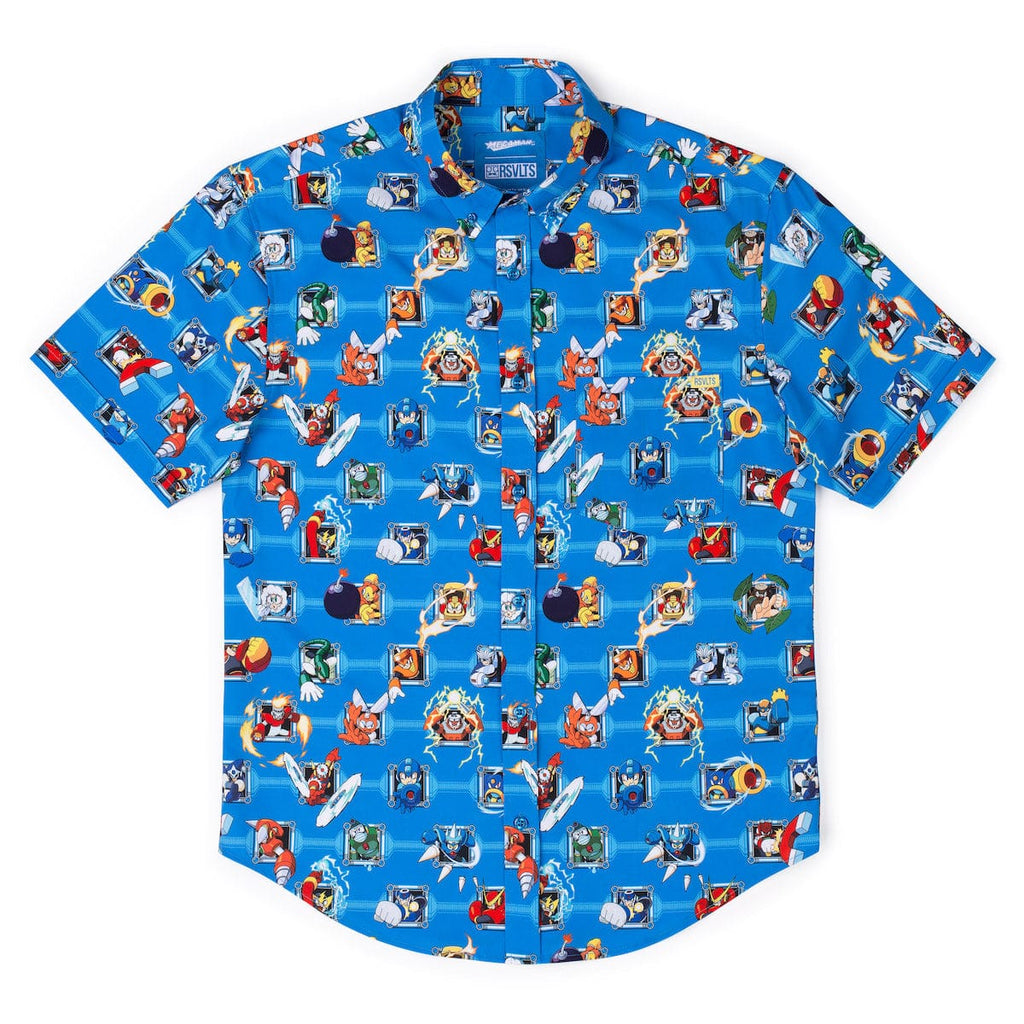 RSVLTS Choose Wily KUNUFLEX Short Sleeve Shirt in Blue — detail 8