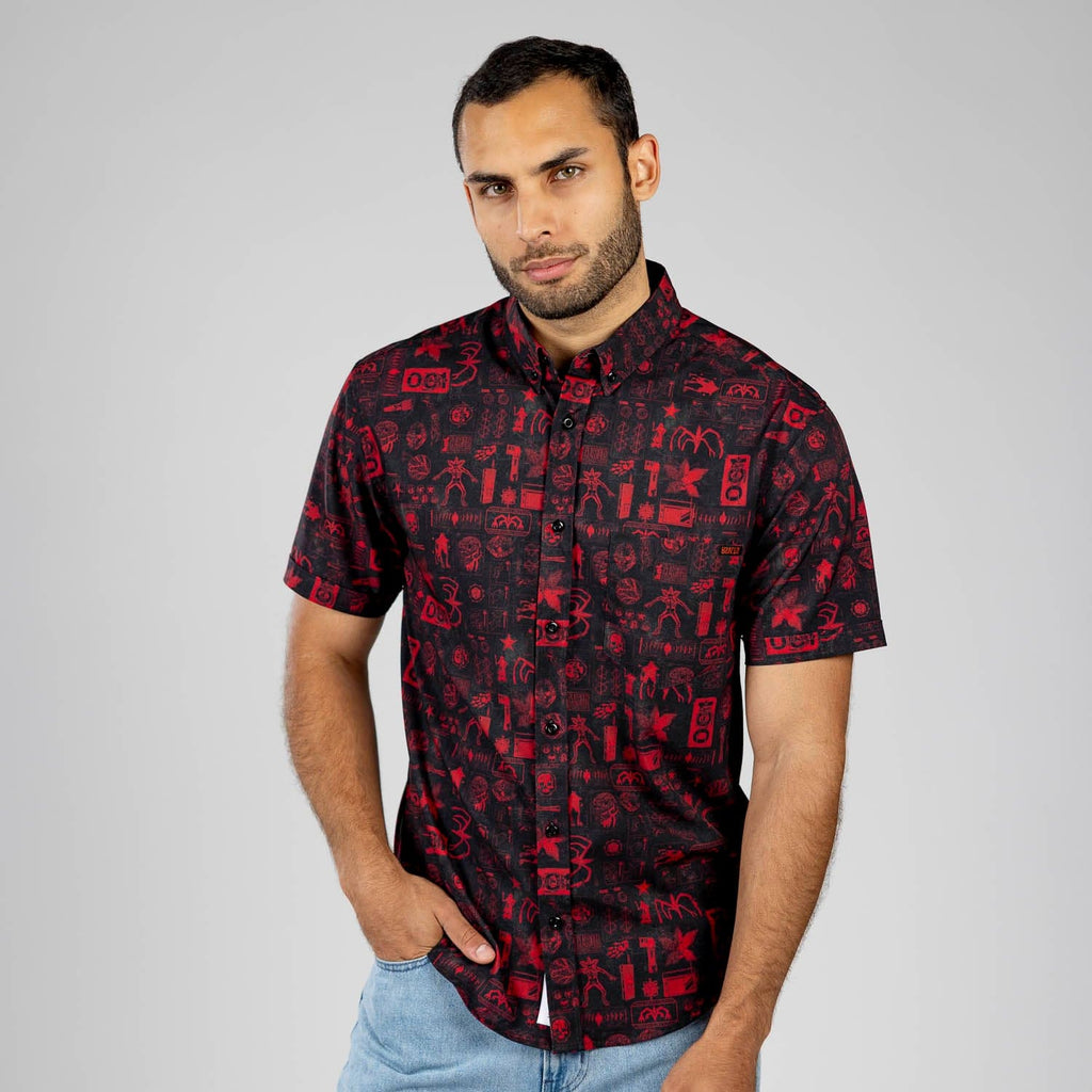 RSVLTS The Lab KUNUFLEX Short Sleeve Shirt in Black — detail 4