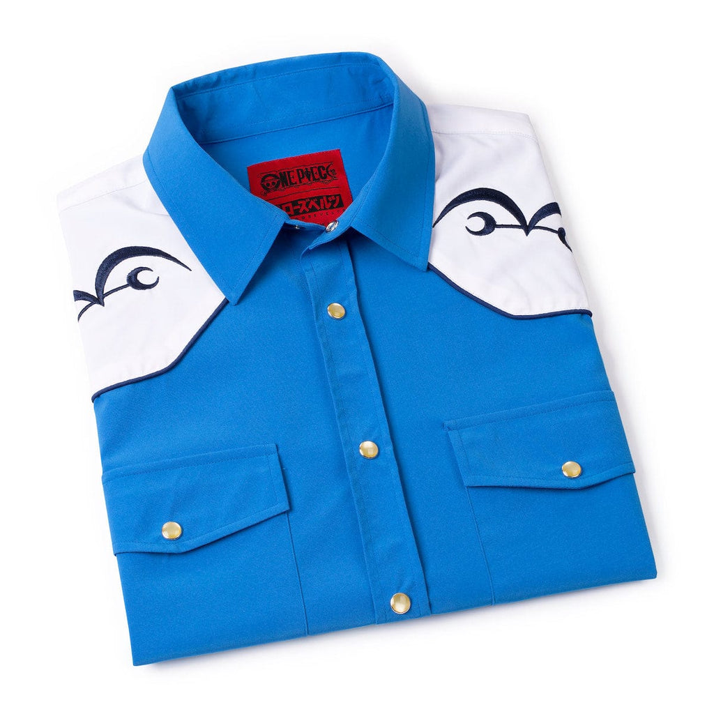 RSVLTS Justice Roper Short Sleeve Shirt in Blue — detail 12