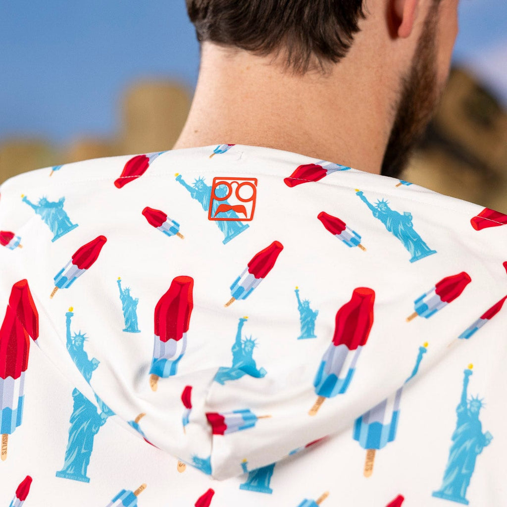 RSVLTS America Pops & Freedom Performance Hoodie in Blue — detail 6