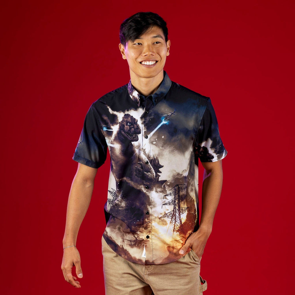 RSVLTS The King Arrives KUNUFLEX Short Sleeve Shirt in Black — detail 2