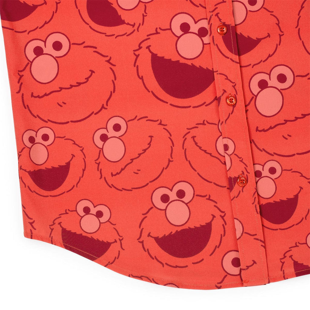 RSVLTS Elmo Everywhere KUNUFLEX Short Sleeve Shirt in Red — detail 9