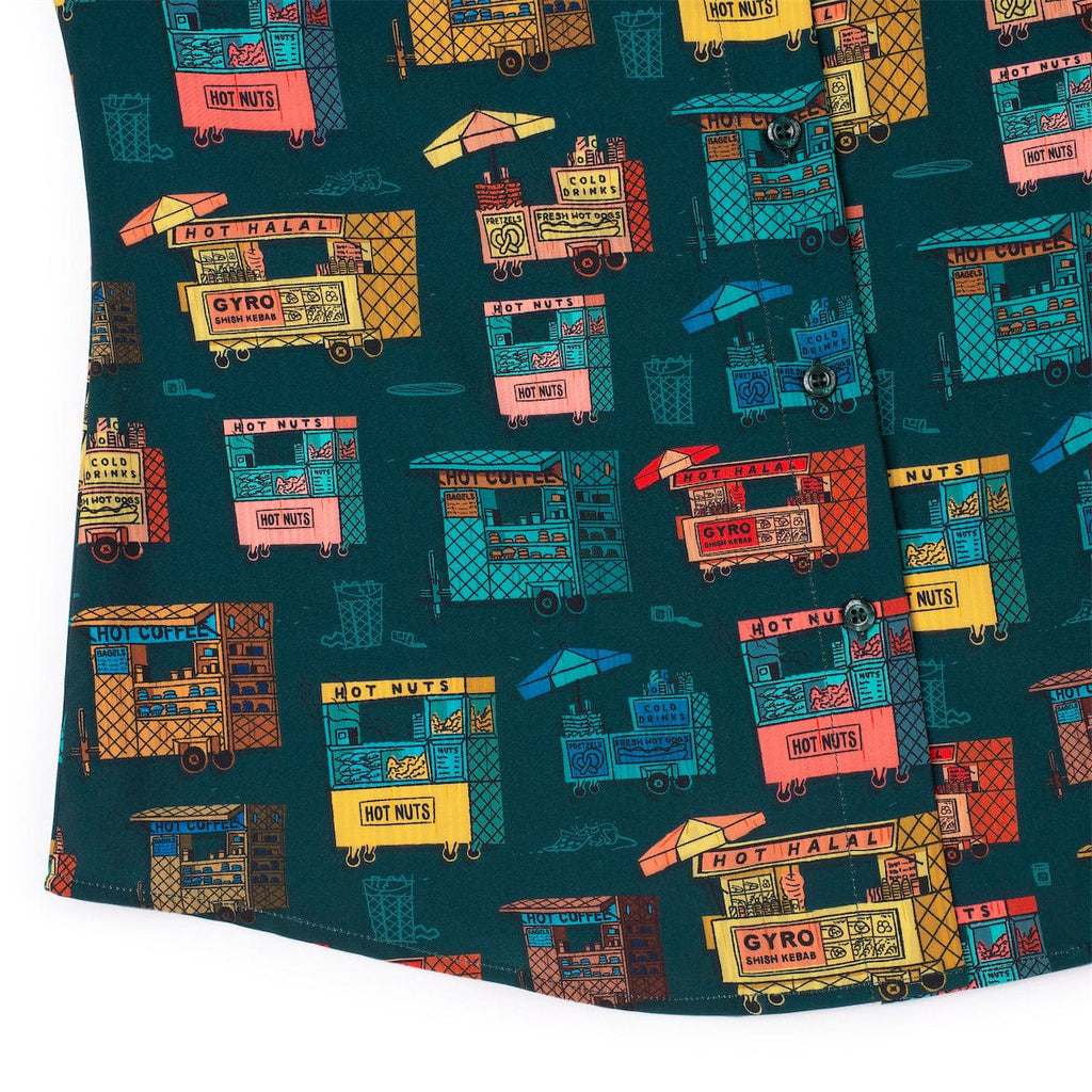 RSVLTS A La Cart Women's KUNUFLEX Short Sleeve Shirt in Green — detail 6