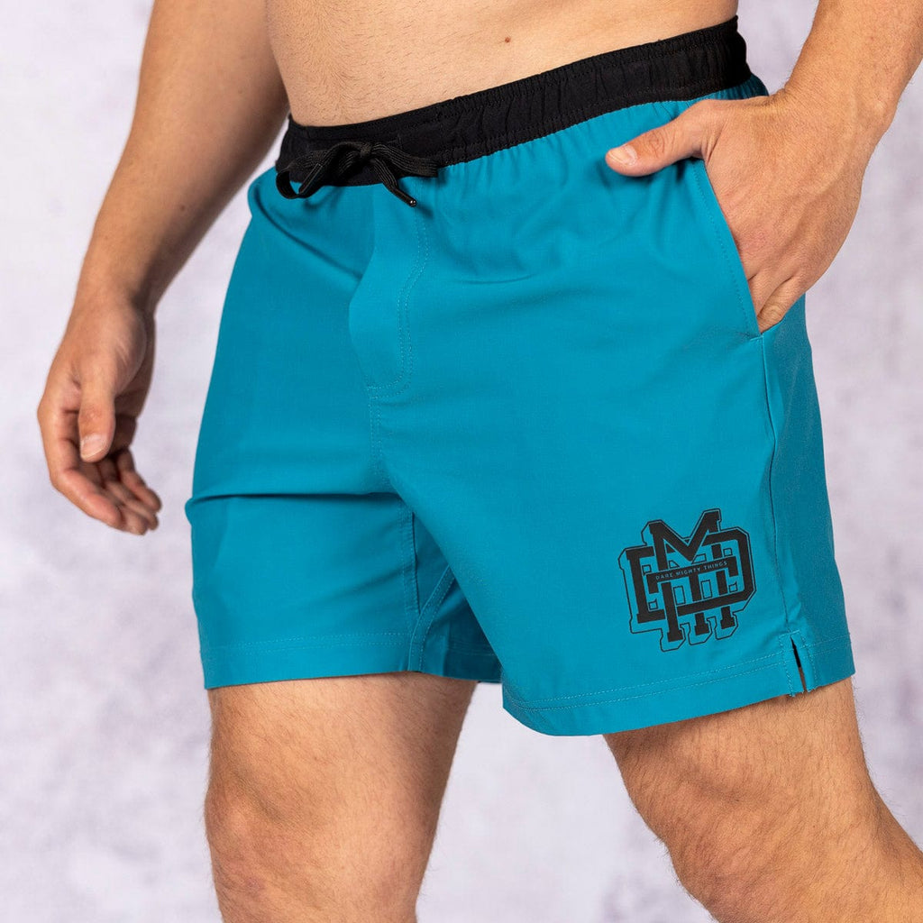 RSVLTS Blue Ribbon V1 Lined Training Shorts in Blue — detail 7