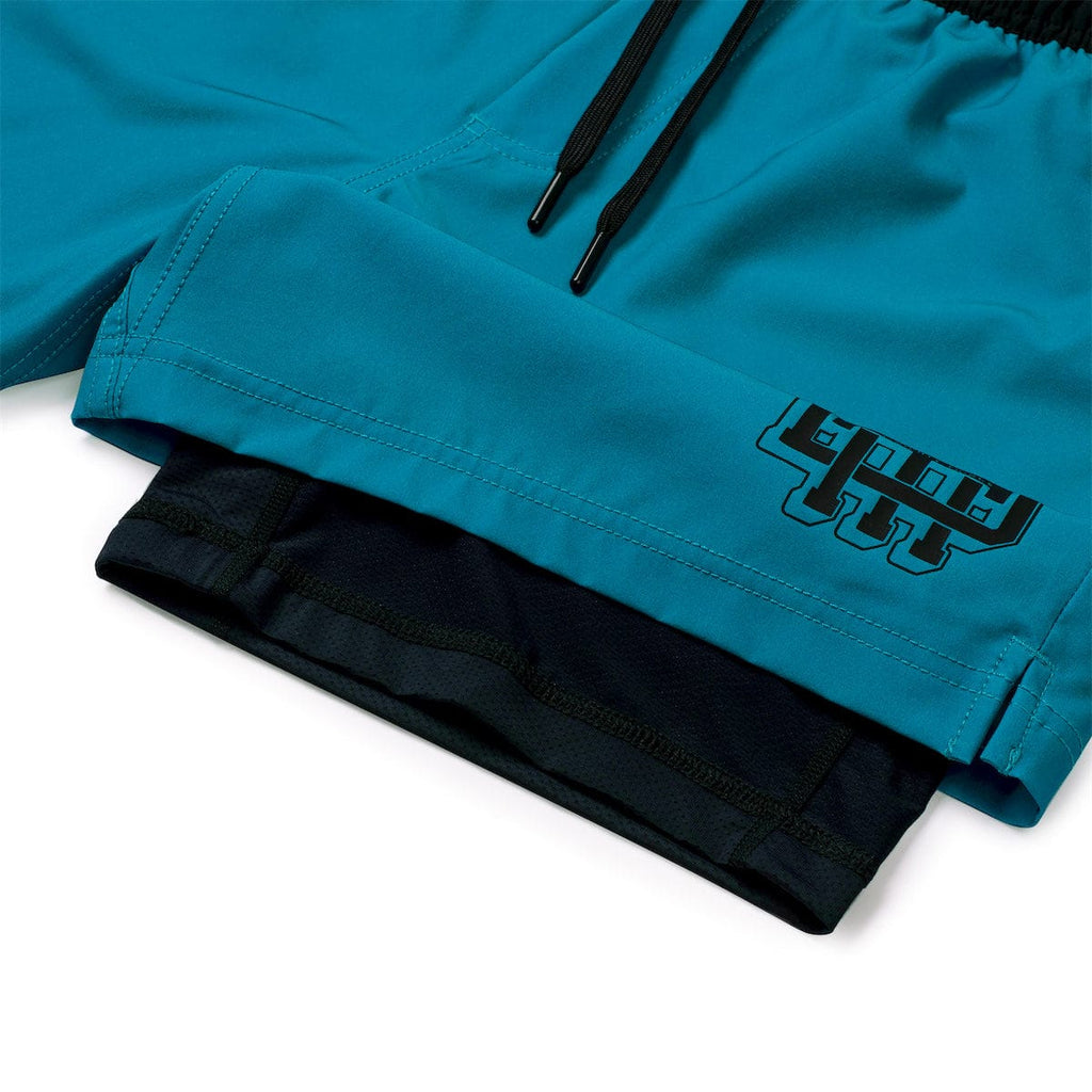 RSVLTS Blue Ribbon V1 Lined Training Shorts in Blue — detail 3