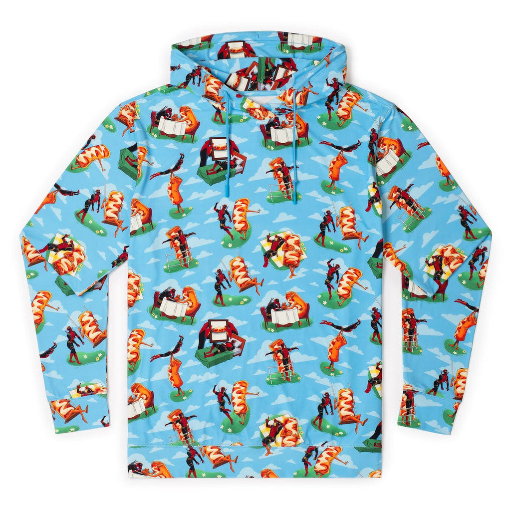 RSVLTS Chimichanga Dreams Performance Hoodie in Blue — front view
