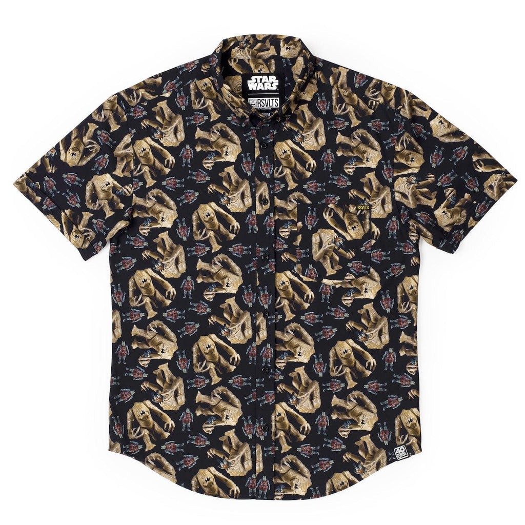 RSVLTS Rancor Rhapsody KUNUFLEX Short Sleeve Shirt in Black — detail 6