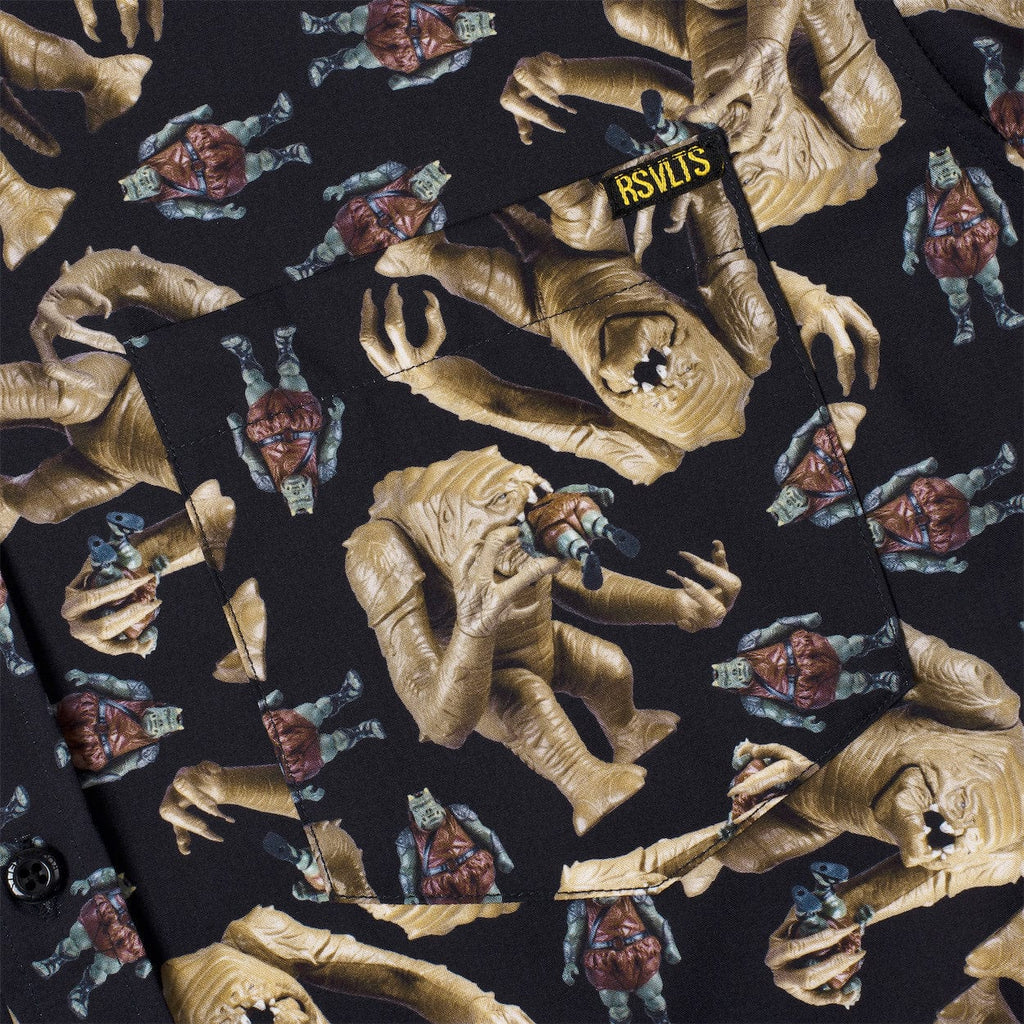 RSVLTS Rancor Rhapsody KUNUFLEX Short Sleeve Shirt in Black — detail 5