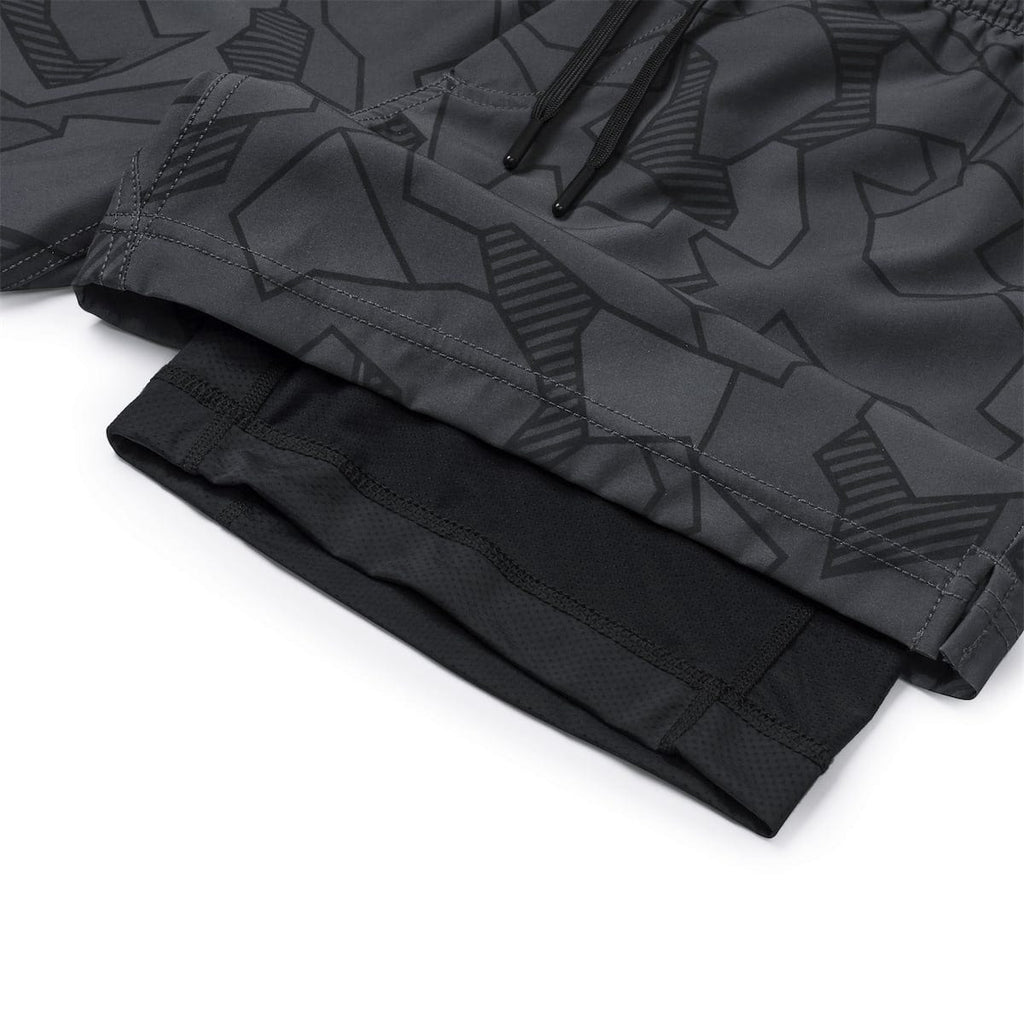RSVLTS Tectonic V1 Lined Training Shorts in Gray — detail 6