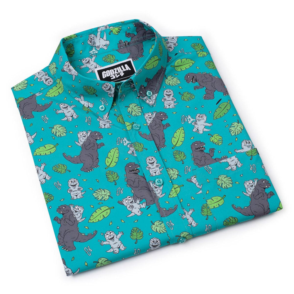 RSVLTS Minilla Mania! KUNUFLEX Short Sleeve Shirt in Green — detail 11