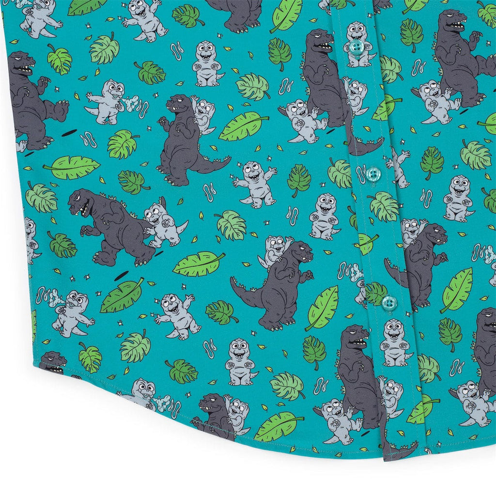 RSVLTS Minilla Mania! KUNUFLEX Short Sleeve Shirt in Green — detail 10
