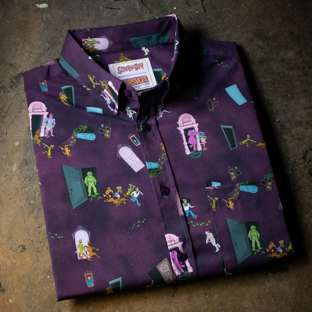 RSVLTS RUH ROH KUNUFLEX Short Sleeve Shirt in Purple — detail 10