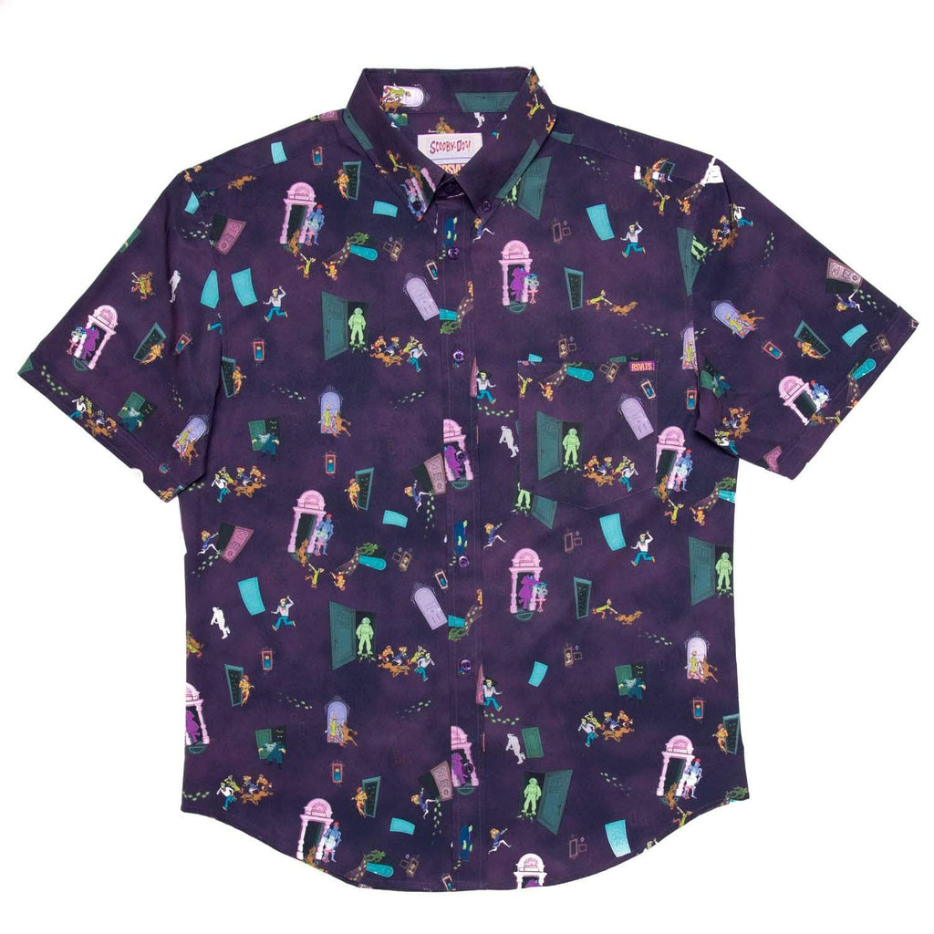 RSVLTS RUH ROH KUNUFLEX Short Sleeve Shirt in Purple — detail 4