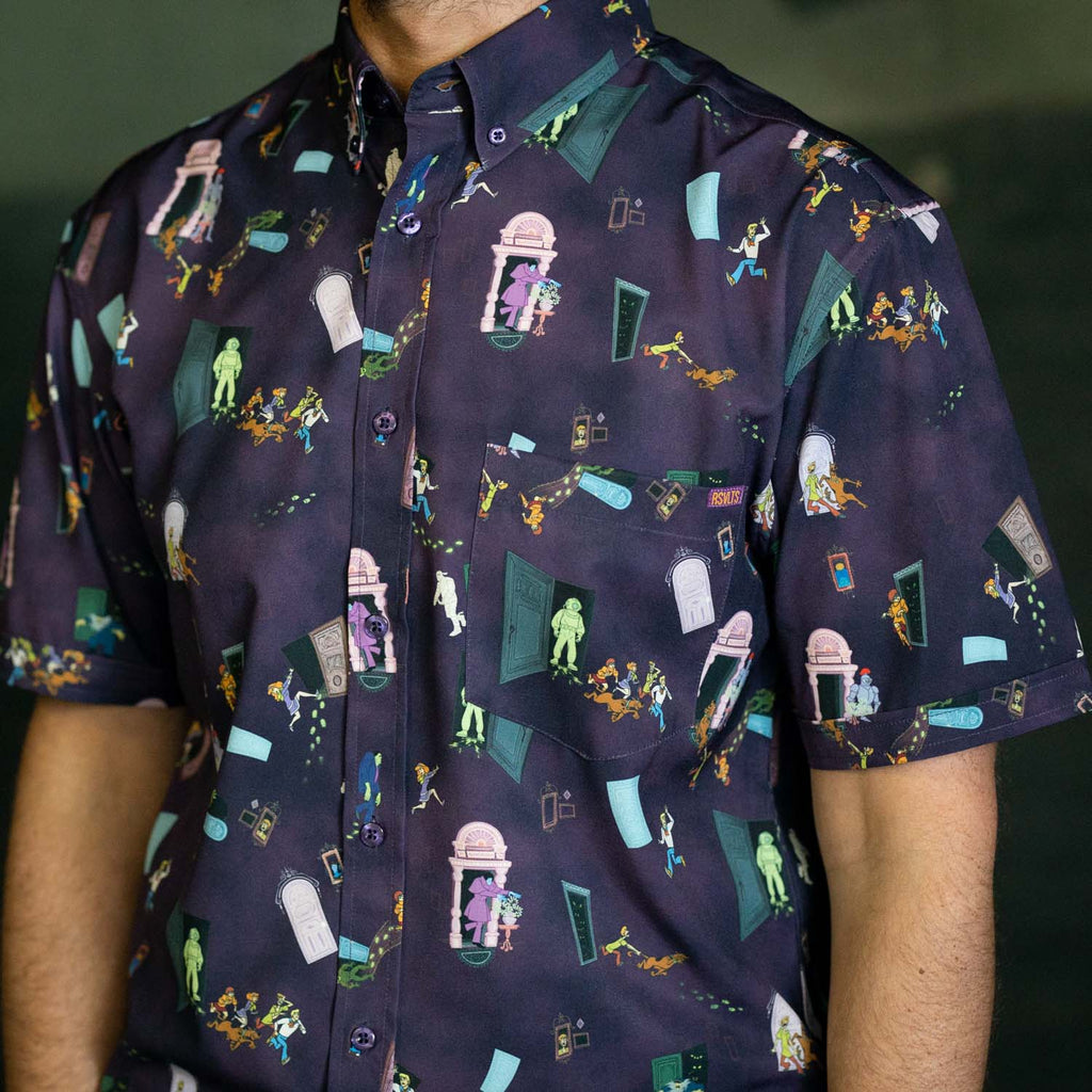 RSVLTS RUH ROH KUNUFLEX Short Sleeve Shirt in Purple — detail 6