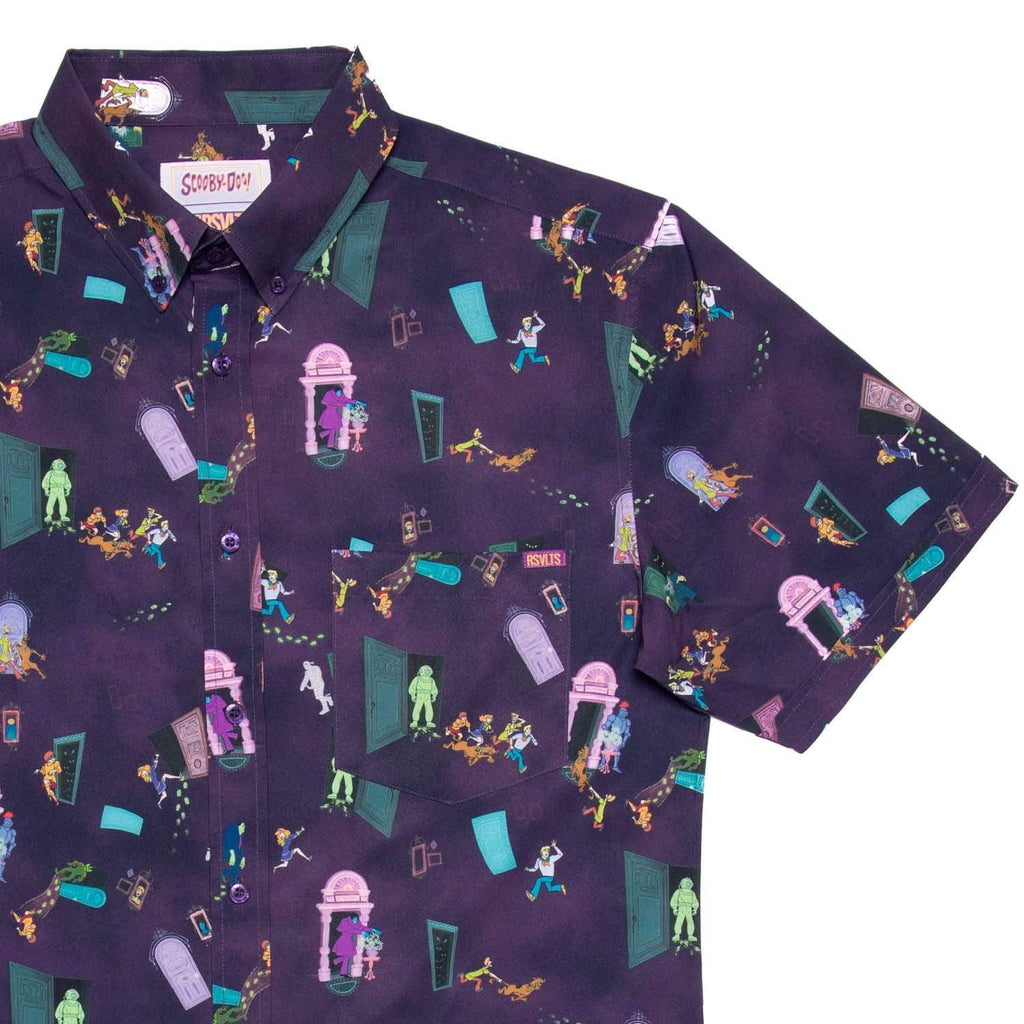 RSVLTS RUH ROH KUNUFLEX Short Sleeve Shirt in Purple — front view