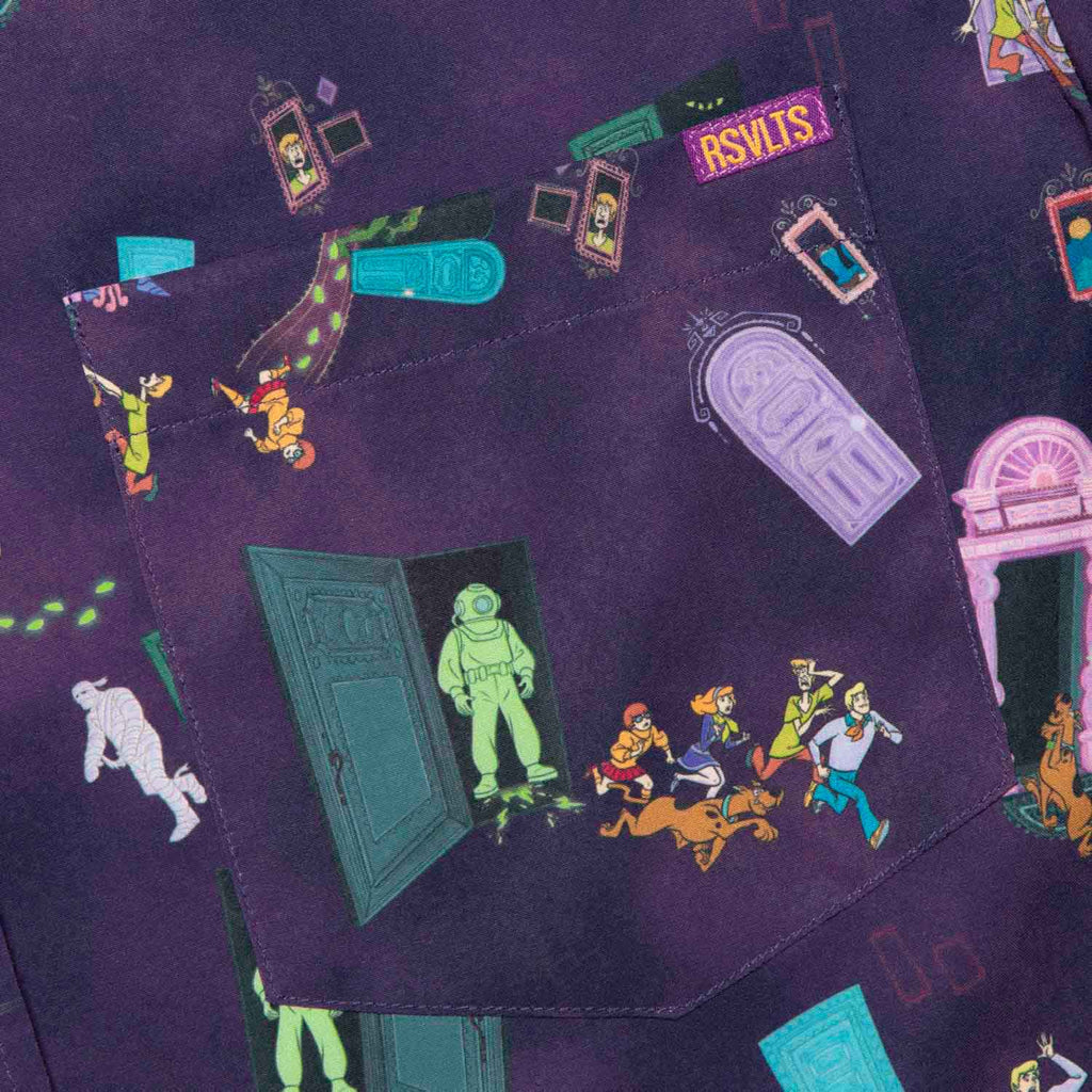 RSVLTS RUH ROH KUNUFLEX Short Sleeve Shirt in Purple — detail 5