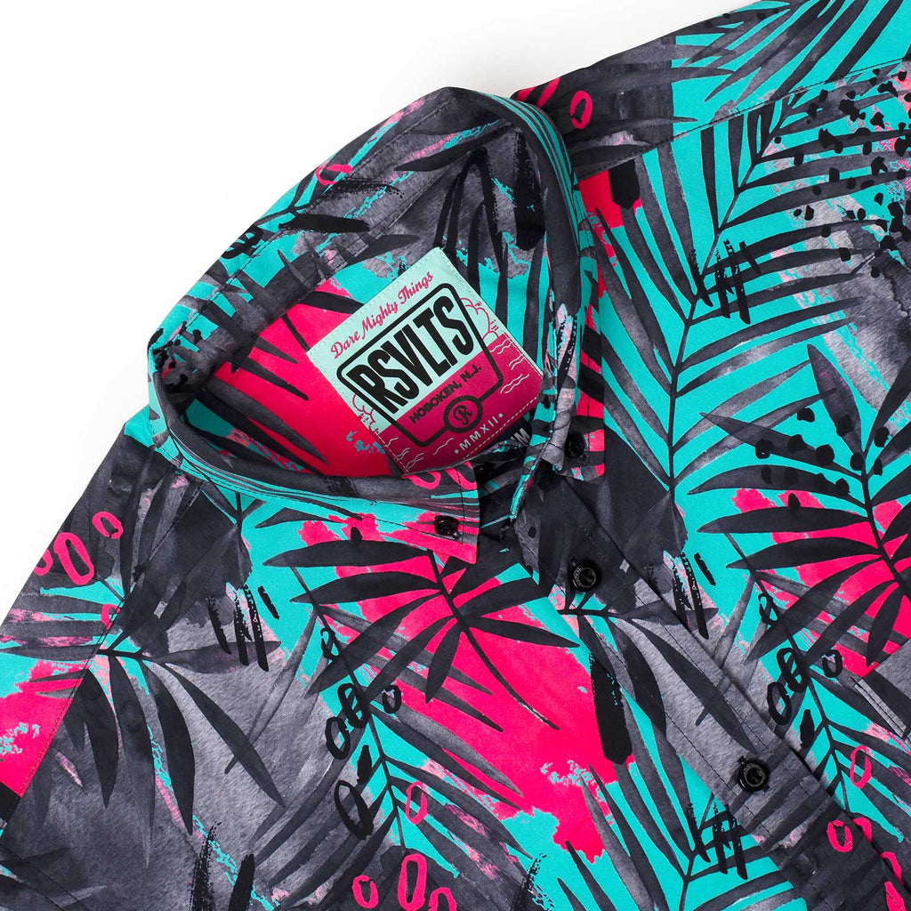 RSVLTS Miami KUNUFLEX Short Sleeve Shirt in Blue — detail 5